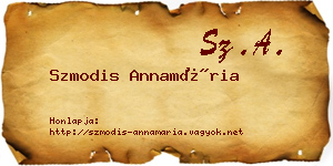Szmodis Annamária névjegykártya